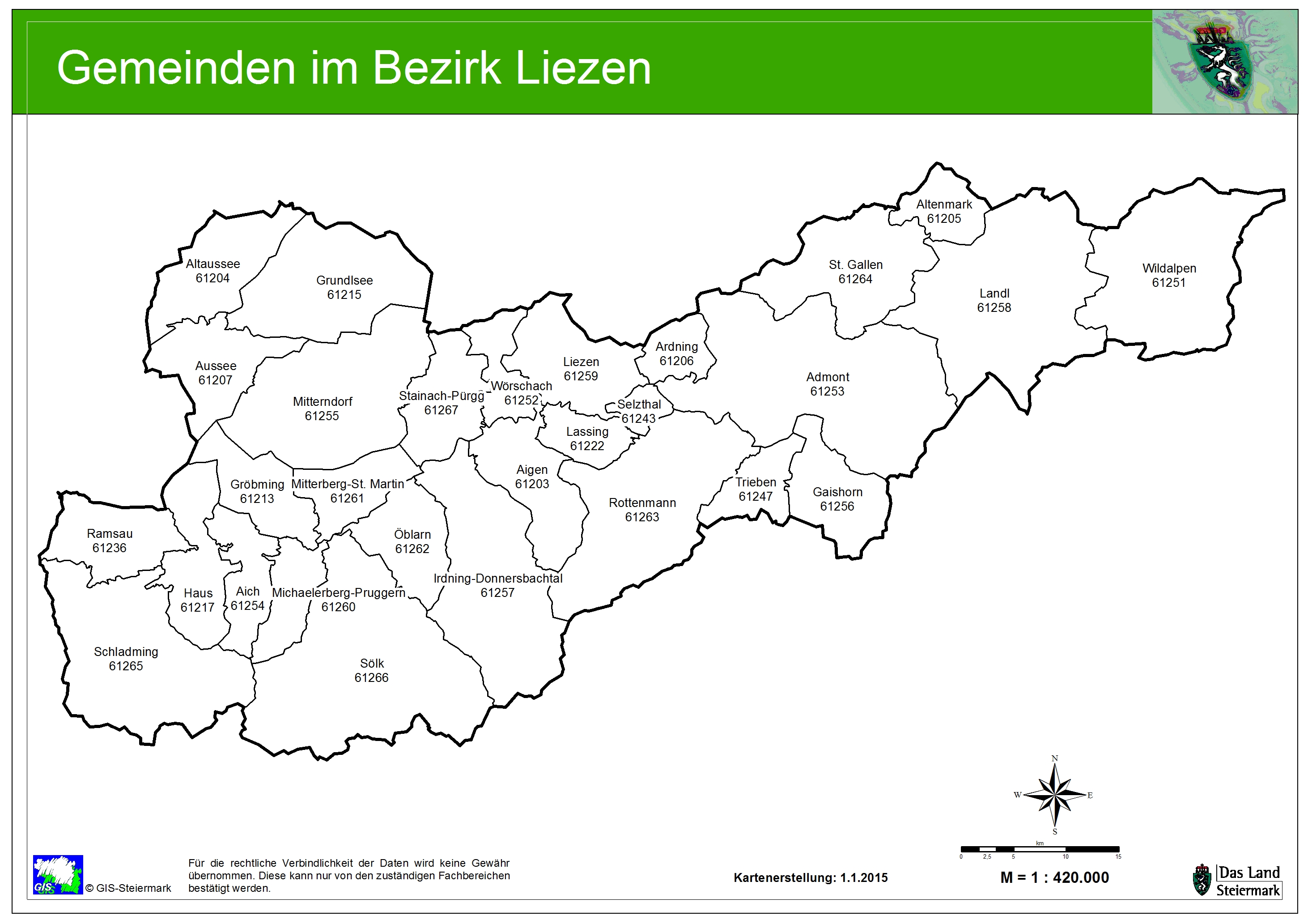 Gemeinden des Bezirkes Liezen - BH Liezen - Land Steiermark